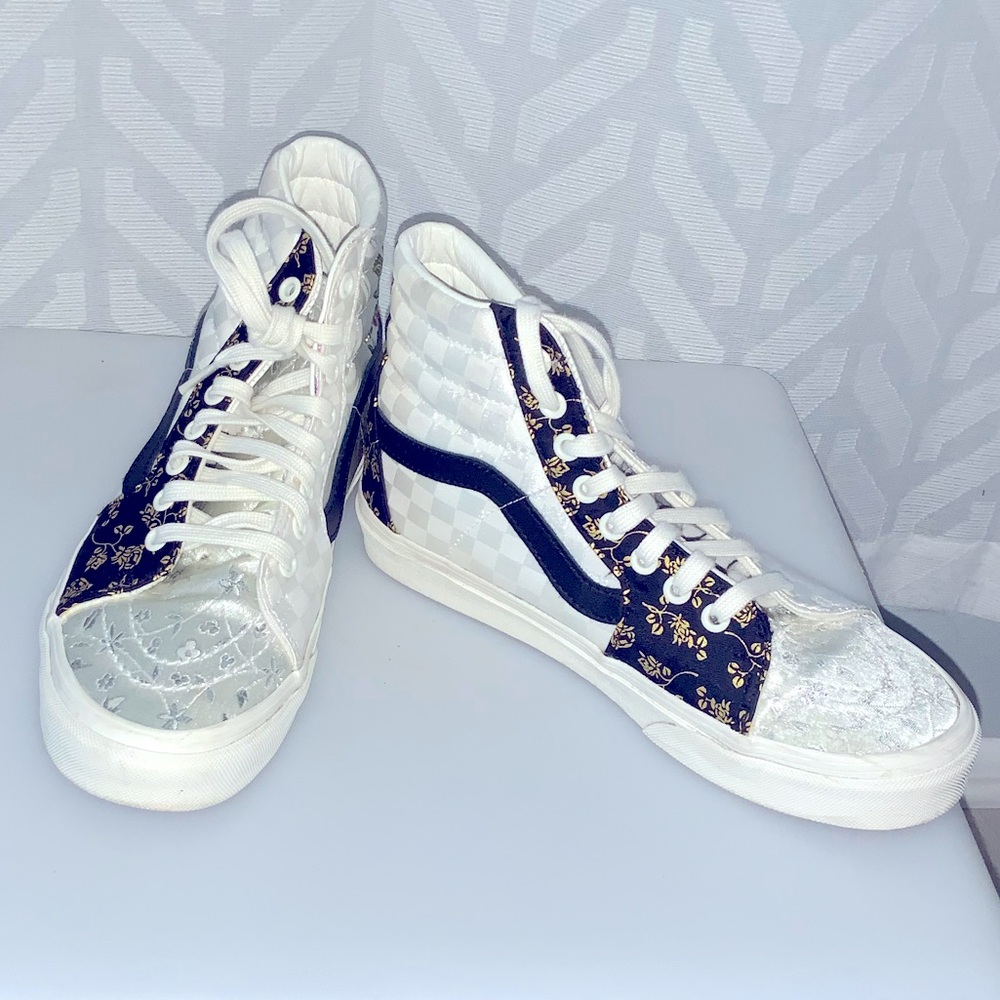 Vans Floral Patchwork Checkers High-Top Sneakers - image 2